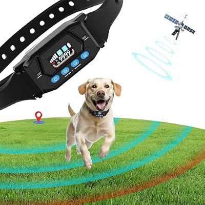 Electric Fence for Dogs with 3 Warning Modes - Radius Up to 200-2000 Yards GPS Wireless Dog Fence for Large Dogs