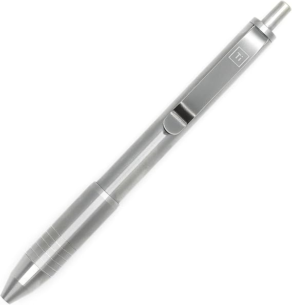 BIG IDEA DESIGN Ti Click EDC Pen - Machined Raw