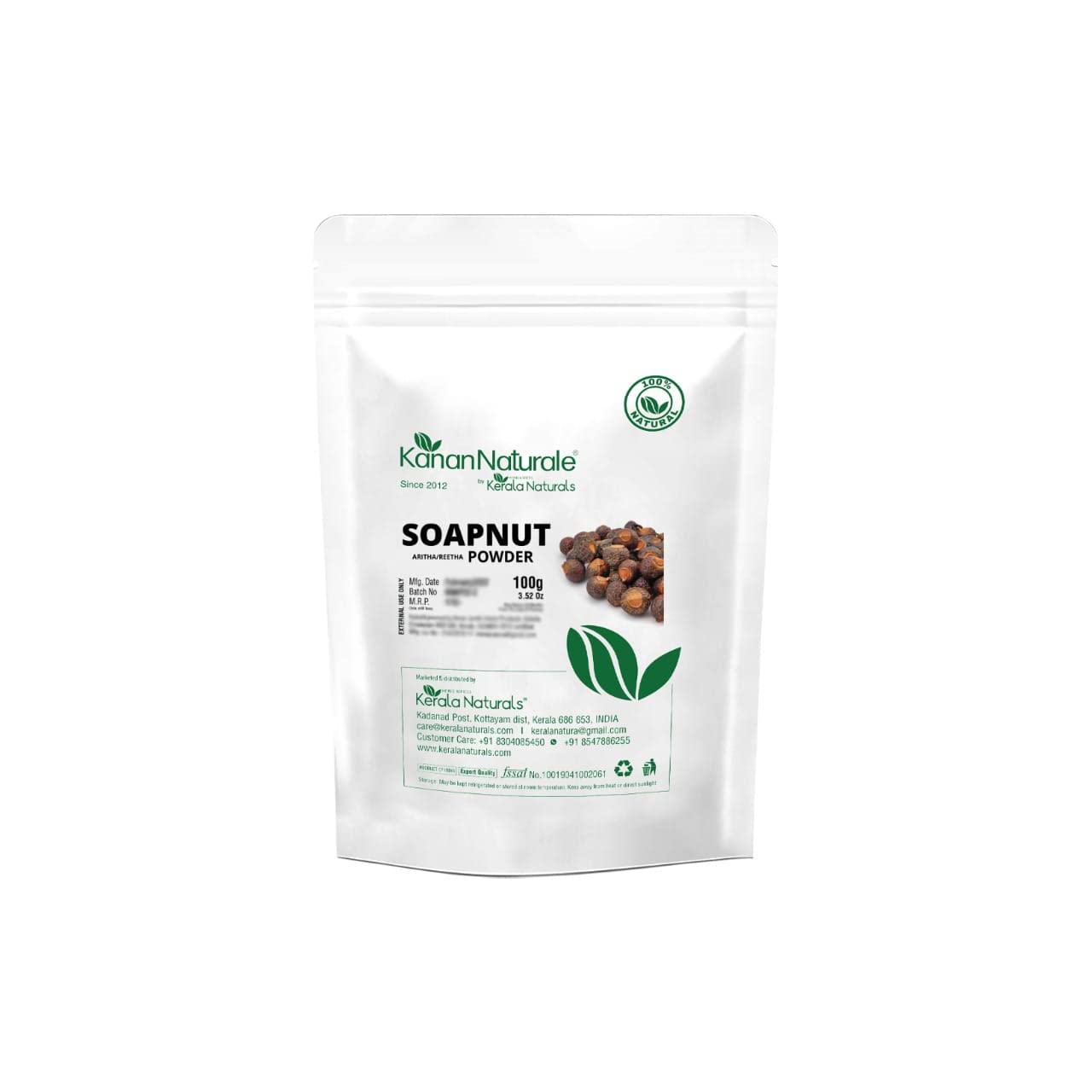 Soapnut Powder Aritha, Ritha powder 100gm - An Excellent Natural Hair Cleanser - Makes your Hair Shinier and Softer