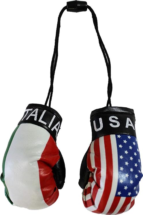 Flagline USA and Italy Flag Novelty Mini Boxing Gloves