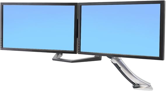 Ergotron Dual Monitor and Handle Kit for 2 Monitors Up to 26 Inches, 0 to 18 lbs Each Add-on for VESA Monitor Arms