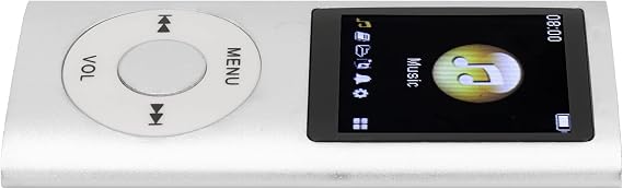 MP3 Player, Music Player, MP3 Player, Walkman MP3 Player, Multifunctional Lossless Sound Slim 1.8 Inch LCD Screen Portable MP3 Music Player Silver