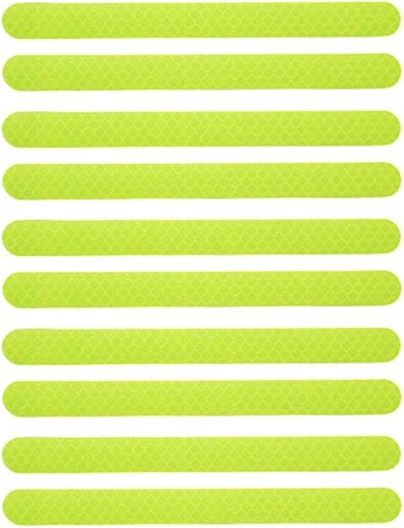 Multi-Colored Reflective Stickers for Vehicle Rearview Mirrors and Car Body with Wear-Resistant Construction and Easy Removal Without (Green)