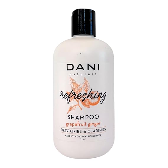 DANI Natural Moisturizing Shampoo Naturals - Invigorating Grapefruit Ginger Scent - Organic Aloe Vera & Coconut Cleansers - Sulfate, Phthalate & Paraben Free - For Men & Women - 12 Ounces | Sulfate-free,vegan formula,Clarifies and detoxifies oily or thick hair for a light, Grapefruit ginger scent,Made in USA