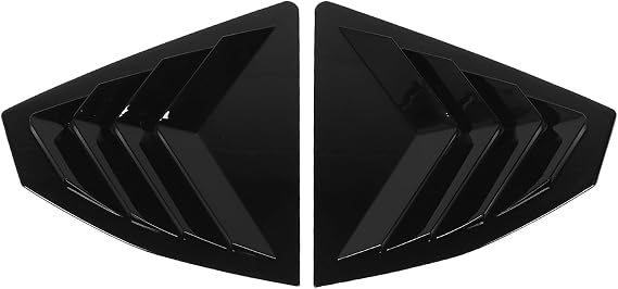 Rear Side Window Louver Shutter Trim Cover – Glossy Black Scratch-Resistant Panel for VB 2022+ – Car Exterior Upgrade, Weatherproof Vent Cover, Easy Install Decorative Trim