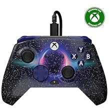 Turtle Beach Rematch Advanced Wired Gaming Controller for Xbox & PC Lenticular, Multi-Design, Remappable Buttons, Hall-Effect Hair Triggers, 8ft Cable, Officially Licensed by Xbox Dark Cosmos