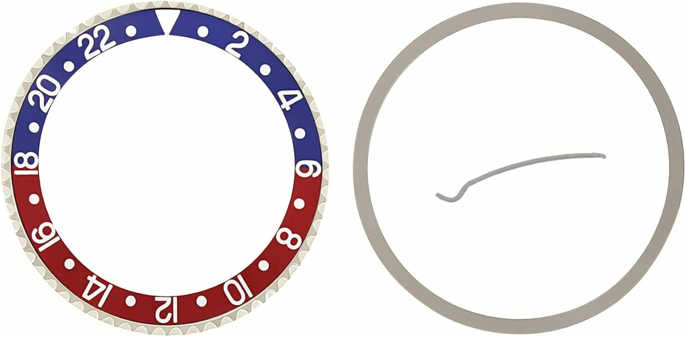 Ewatchparts Pepsi Bezel & Insert Compatible With Rolex GMT Master I, II Blue/Red 16700 16710 Sapphire