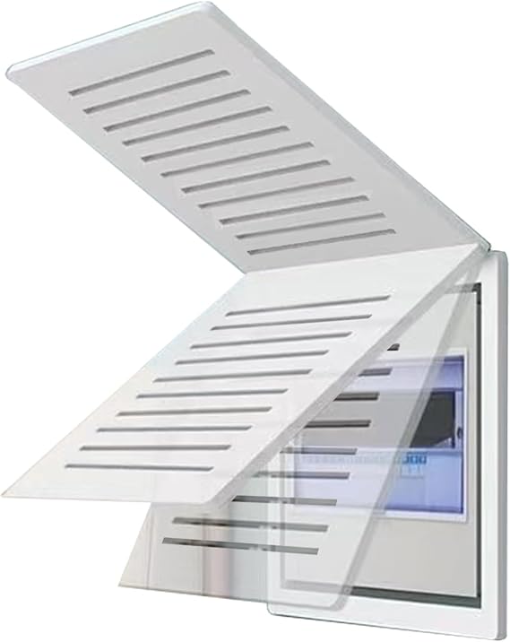 Electrical Panel Cover (Hollow/Breathable), Fuse Box Cover Cabinet(Universal), Flip-top+ Easier Opening/Closing, Thin+ Light/No Take Up Much Space,for Home Room Wall Decoration,B