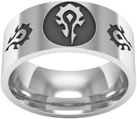 WOW Horde Logos Stainless Steel Cosplay Metal Ring