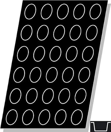 Flexipan with 30 Oval Cavities 2-11/16 Inch x 1-15/16 Inch x 1-3/16 Inch High