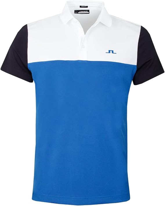 J.Lindeberg Mens Keenan Colourblock Stretch Golf Polo Shirt