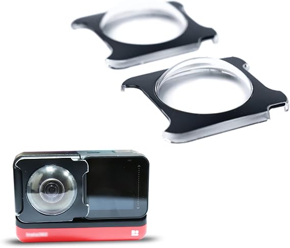 Sticky Dual Lens Guards for Insta360 One RS/ONE R Panoramic Lens Accessories, with Silicone Lens Cover