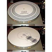 Acrylic Turntable Mat Cartridge Alignment Protractor Strobe Disc Stroboscope