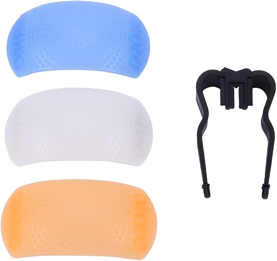 Practical 3 Color 8741mm Flash Bounce Diffuser Cover, Flash Diffuser Cover, Pop-Up for Camera Flash Photography