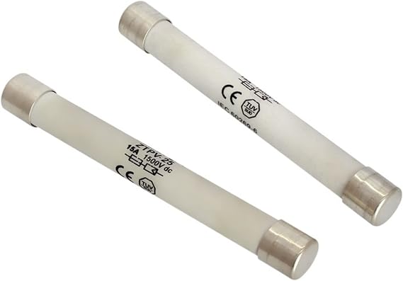 100pcs High Performance PV Solar Fuse 15A 1500VDC Fuse Link Fusible Solar System Safety Protection 10x85mm