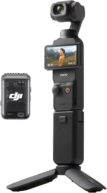 DJI Osmo Pocket 3 Creator Combo Camera, 4K, 1300 mAh, 60 FPS