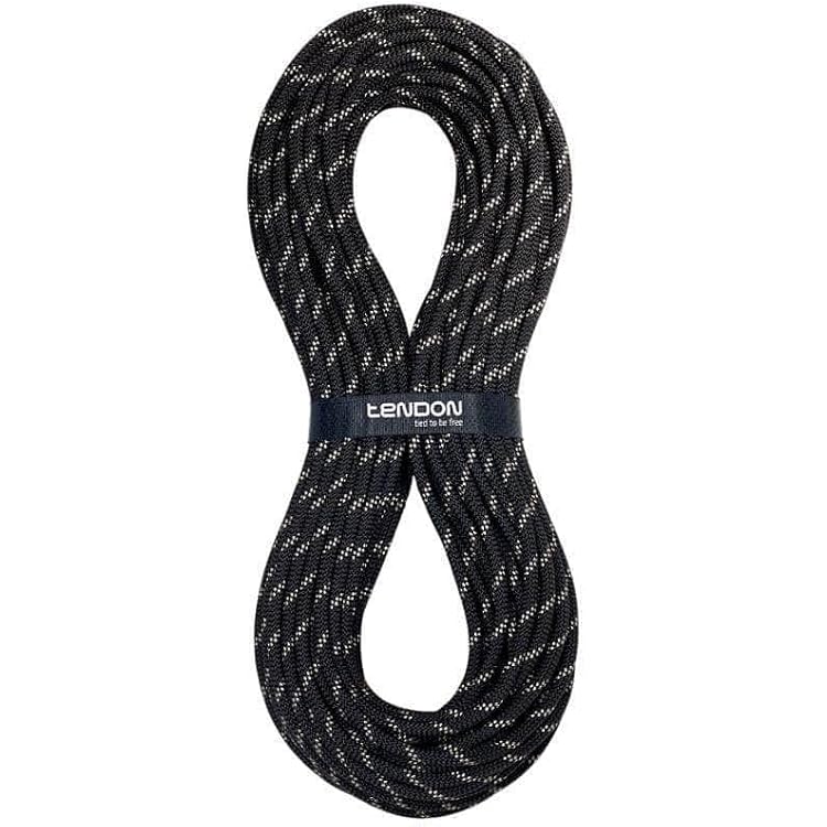 Tendon Static Reflective 11.0 - UIAA Certified - Expertly Crafted Reflective Weaving and RFID Tracking. Perfect for Rescue Work, Speleology, Diving and as Tracing Rope for Mines - 11mm x 50m, Black