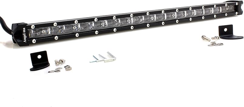 AngelMa Ultra Slim 150w 32" Single Row Led Light Bar - Off Road Spot Beam Polaris RZR UTV 4WD 4X4 Truck Tractor Raptor Bumper Rock Fog Lights