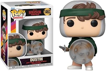 Funko Pop Stranger Things Season 4 Wave 3 + Protector Pop! TV Vinyl Figure Gift Set Bundled with ToyBop Box Protector Collector Case Hunter Dustin w/Shield