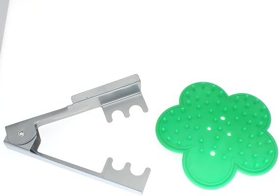 1 Set Rose Stem Leaf Thorn Stripper Stripping Tool Thorn Remove(Green+Silver)