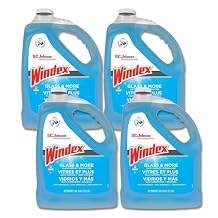 Windex 1 Gallon Refill, Glass Cleaner Refill Refill 1 Gallon Original - 4 Pack