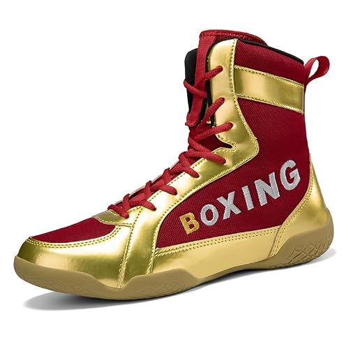 Boxing Shoes, Mens, Wrestling Shoes, Martial Arts Master, Training Mesh Boxing Shoes, Pro Boxing, Gushu Shoes, Lightweight, Boxing, Gym, Weightlifting, Anti-Slip, Breathable, Practice Shoes