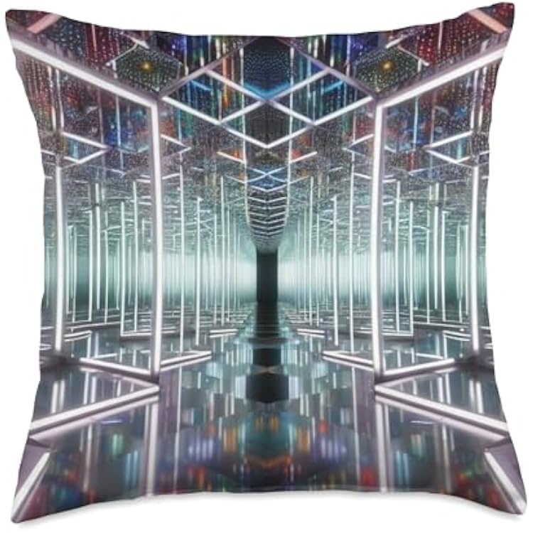 Infinity Mirrors Mesmerizing Throw Pillow