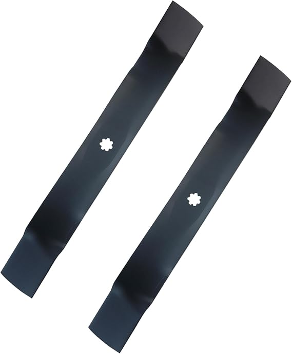 2PCS 3-N-1 Blades Fit for 42 inch Lawn Mower Blades Compatible with John Deere 102 125 135 D100 D105 D120 D130 LA100 LA105 LA110 Tractor Replace OE GX22151 GY20850 50-3231 AM137333 AM137328