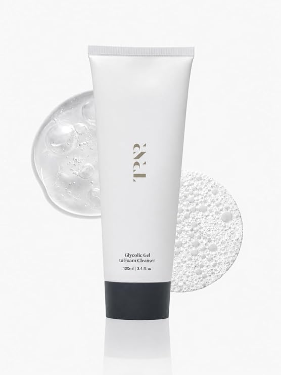 Glycolic Acid Gel To Foam Face Cleanser (100ml/3.4oz) | Foaming & Exfoliating Face Wash| Natural, Plant-Based & Science-First Face Wash for Men & Women | With Green Tea & Aloe Leaf Extracts