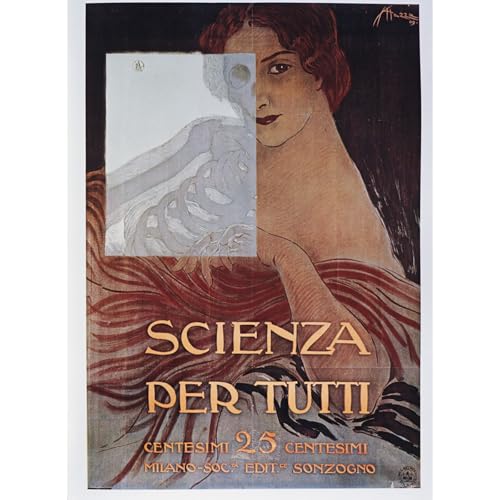 ARTICULOZY Giclee Print Rolled - Scienza Per Tutti - 24x32 Inch Canvas Wall Decor Art Print