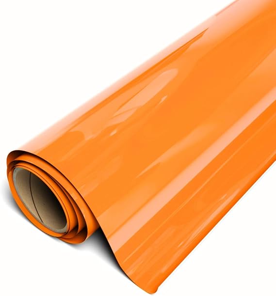 Siser EasyWeed Heat Transfer Vinyl 11.8" x 15ft Roll (Orange Soda) - Compatible with Siser, Cricut, Silhouette and Other Craft/Professional Cutters - CPSIA Certified