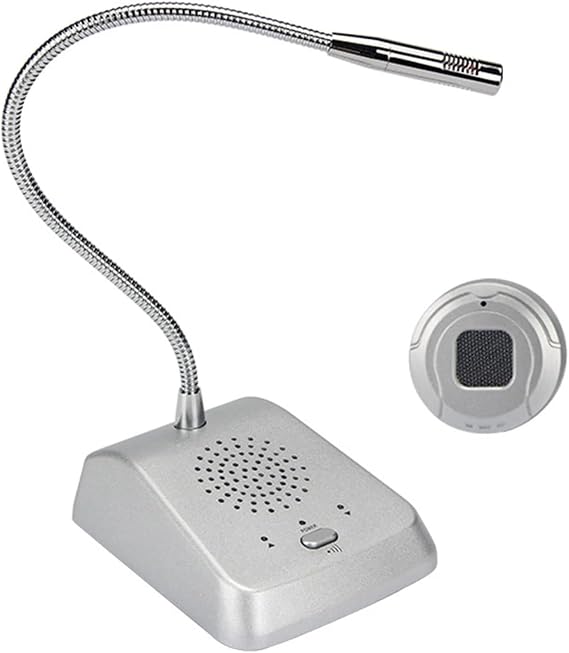 CHROX Window Speaker Intercom System,Dual-Way Anti-Interference Glass Window Microphone And Speaker, for Bank Hospital Office Store Bus Station Ticket Booth
