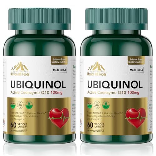 CoQ10 100mg Softgels, Coenzyme Q10 Supplement with Kaneka for Heart Health - CoQ10 Ubiquinol Can Enhance Endurance & Replenish Energy Reserves, Non GMO & Gluten Free 2 Bottle-120 Softgels-4mo Supply