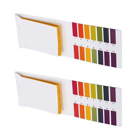 pH Test Strips 1-14, 2 Pack (160 Strips) Litmus Paper Water Testing Kit for Pool, Soil, Aquarium, Spa, Drinking Water, Urine & Saliva pH Indicator