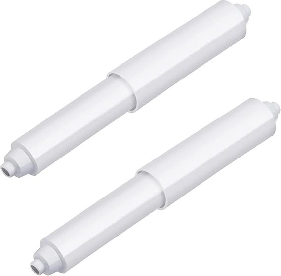 Plastic Toilet Tissue Roll Holder,Toilet Roll Holder Insert(2 Pcs White)