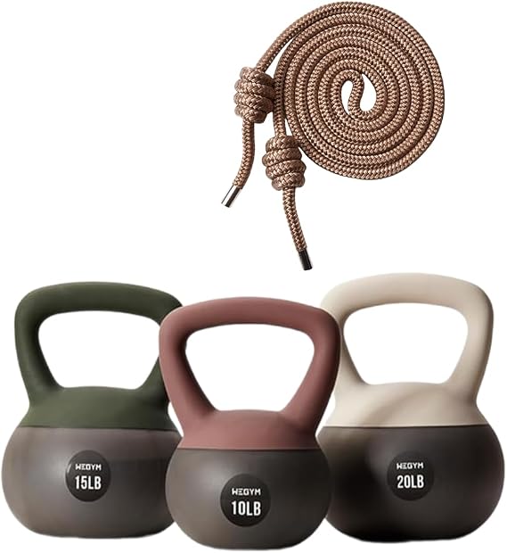 Soft Kettlebell Set (10+15+20L Mix) + Flow Rope(Stone)