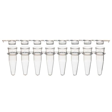 ExtrageneTM PCR Strip Tube 0.2 ml Clear Flat Caps Thin Wall, Strip of 8 Tubes, DNase/RNase Free Pk x 125 Strips