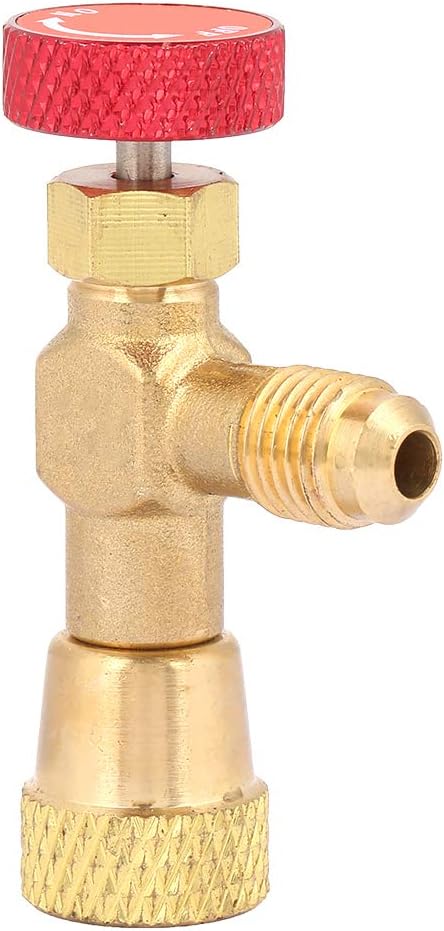ViaGasaFamido R410A Control Ball Valve Refrigerant Can Bottle Tap Valve Opener Tools 14 - 516 Brass Control Valves for Refrigerant Charging Hose Air