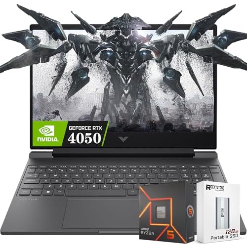 HP 2024 Victus 15.6 144Hz Gaming Laptop, GeForce RTX 4050 6GB GDDR6 Graphic, 6-Core AMD Ryzen 5-8645HS Beat i7-1355U, Backlit KB, DTS, Bluetooth 5.3, W128GB SSD, Windows 11 H64GB GDDR5|4TB SSD