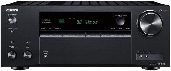 Onkyo TX-NR595 Home Audio Smart Audio & Video Receiver for Sony Dolby Atmos 4K Ultra HD AirPlay 2 2019 Black