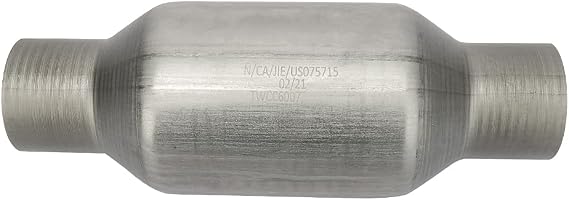 2.25" Inlet/Outlet Universal Catalytic Converter, High Flow Exhaust Pipe, w/o O2 Port (EPA Compliant)