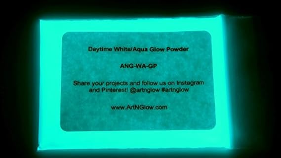 Glow in The Dark Pigment Powder - Neutral and Fluorescent Color for Art Painting, Fine Art, Nail Art Paint, and DIY Crafts - Long Lasting 10+ Color Options - Neutral Aqua - (1 Ounce/30 Grams)