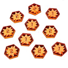LITKO Space Fighter 2nd Edition Tokens | Compatible with Star Wars: X-Wing Miniatures Game | Pack of 10 (1-2 Damage Tokens)