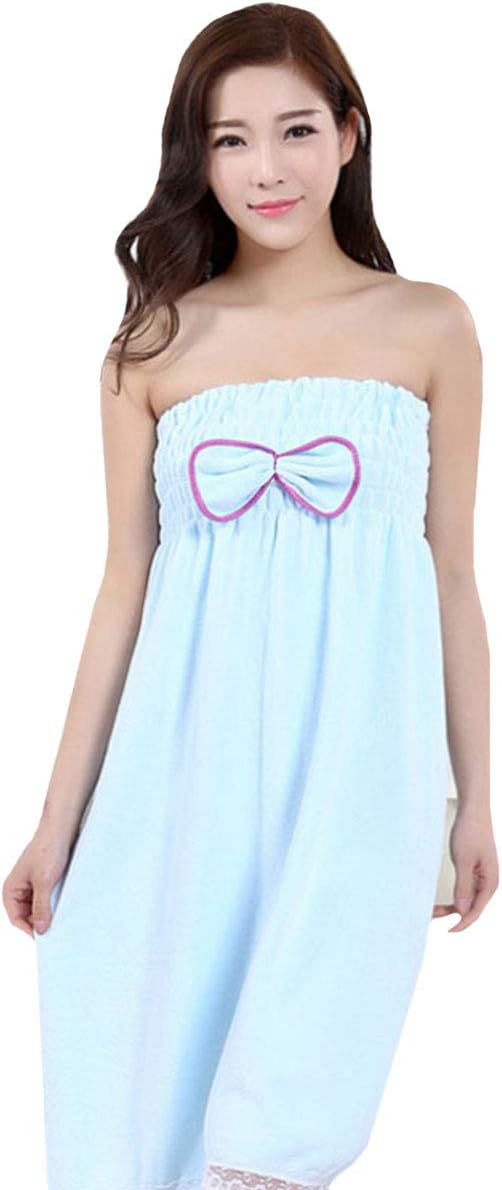 Women Wearable Bath Towel Wrap Super Absorbent Soft Shower Cover Up Elastic Top Spa Travel Swim Drying Towel Bathrobe
