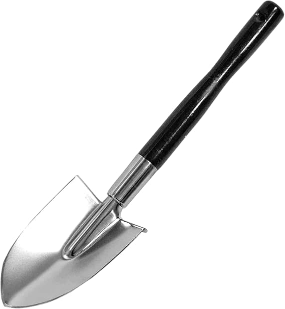 Garden Helper Bahçe Küreği El Uzun Sap 18-1/2 inç Ağır Hizmet Japon Çelik Ahşap Sap, Japonya'da Üretilmiştir, Uzun Saplı Bahçe Malası Kazma ve Nakil için, Gümüş