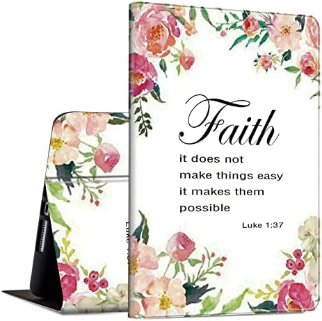 Rossy Case for Amazon Fire HD 8 Tablet 8th7th6th Generation 201820172016 Release Slim PU Leather Multi-Angle Adjustable Stand Smart Cover with Auto WakeSleep,1-37 Bible Verse Christian