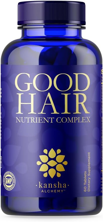 Good Hair Growth Vitamins with Biotin for Longer, Thicker Hair - Ideal for All Hair Types - Plus DHT Blocker & Saw Palmetto, 60 Tabs