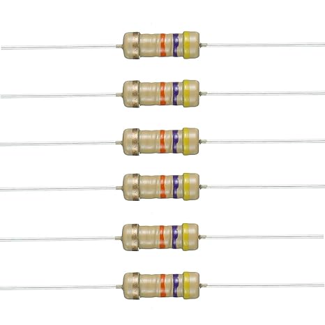BOJACK 47K Ohm Resistors 1/2 W 5% Carbon Film Single Resistor (Pack of 200)