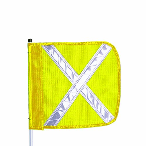 Flagstaff FS3 Safety Flag with Reflective X, Threaded Hex Base