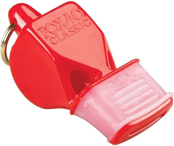Fox 40 CMG Whistle with Cushioned Mouth Grip, Red
